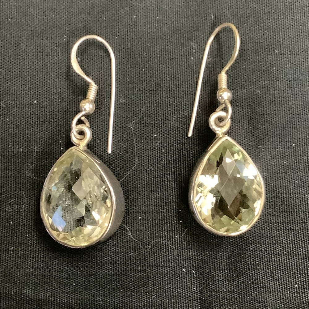 New green amethyst earrings